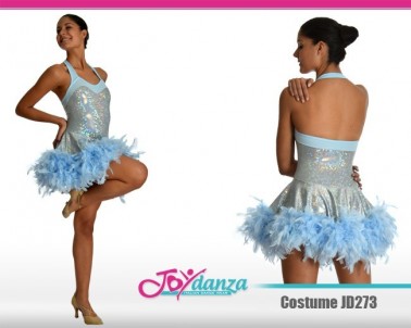 Costume laminato con piume Danza Moderna Costumi moderna e musical Latino e Caraibico